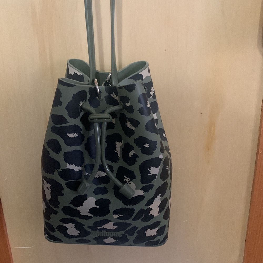 Melissa Green Camo Drawstring Bucket Bag
